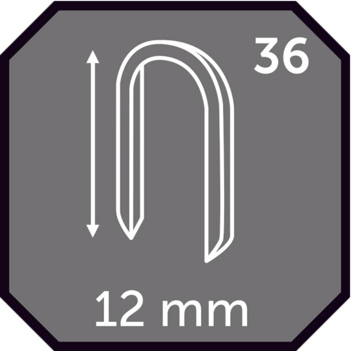 Hæfteklammer 12 mm nr. 36 1000 stk. - Probuilder